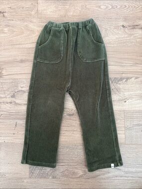 Oh Baby! Kids Corduroy Pull-On Pants in Olive Green